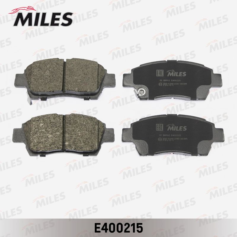 Комплект тормозных колодок, дисковый тормоз MILES E400215