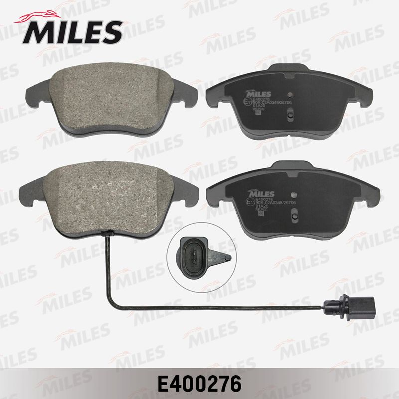 Комплект тормозных колодок, дисковый тормоз MILES E400276