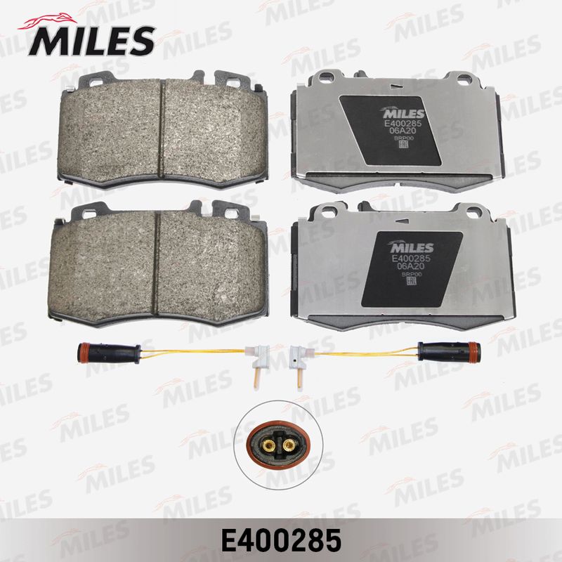 Комплект тормозных колодок, дисковый тормоз MILES E400285