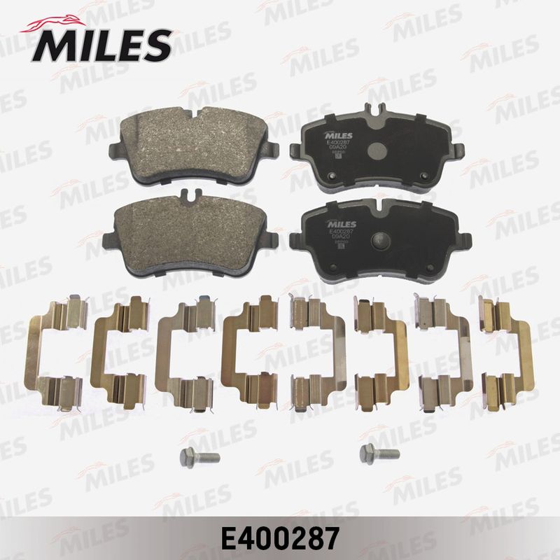 Комплект тормозных колодок, дисковый тормоз MILES E400287