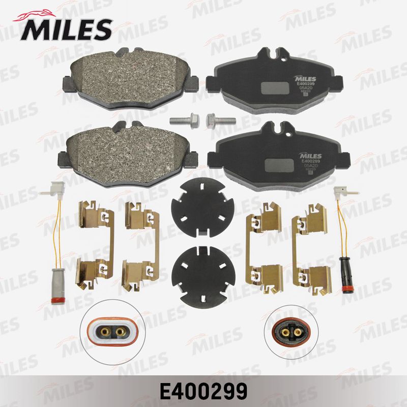 Комплект тормозных колодок, дисковый тормоз MILES E400299