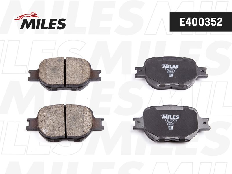 Комплект тормозных колодок, дисковый тормоз MILES E400352