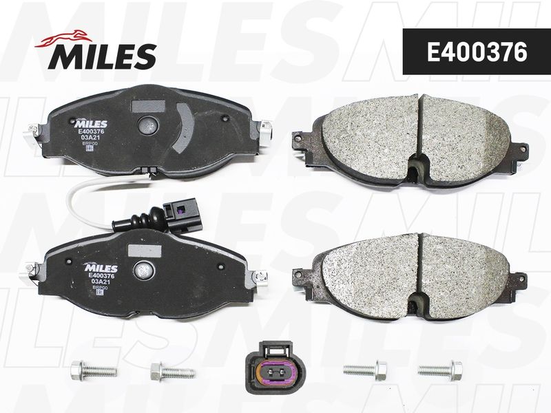 Комплект тормозных колодок, дисковый тормоз MILES E400376