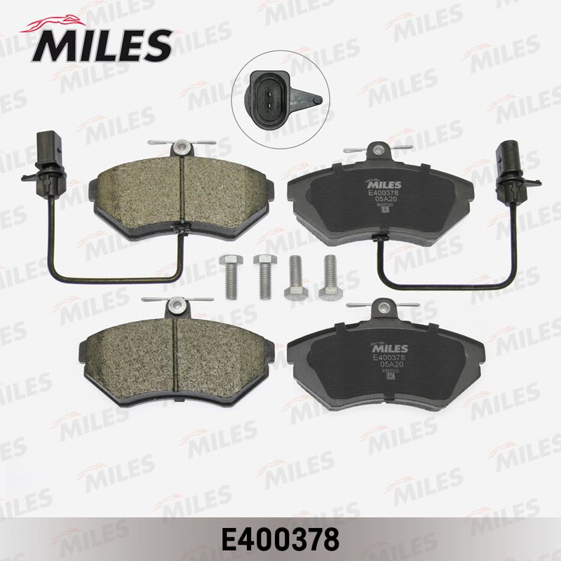 Комплект тормозных колодок, дисковый тормоз MILES E400378