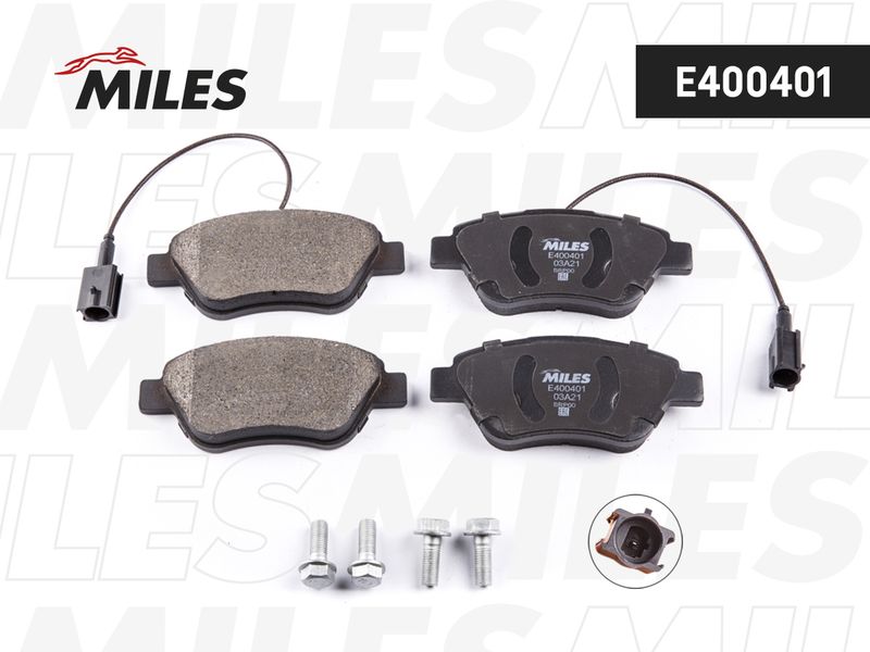 Комплект тормозных колодок, дисковый тормоз MILES E400401