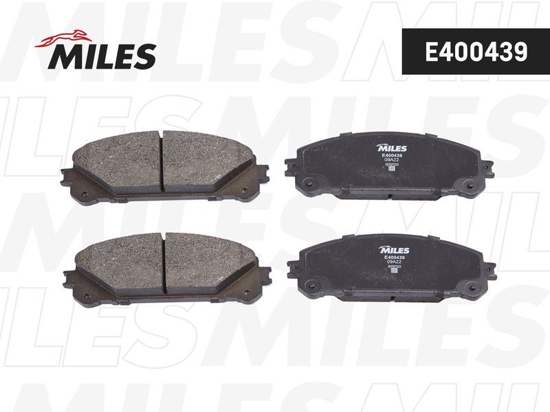 Комплект тормозных колодок, дисковый тормоз MILES E400439