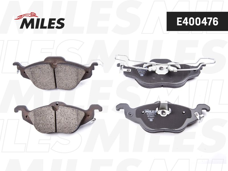 Комплект тормозных колодок, дисковый тормоз MILES E400476