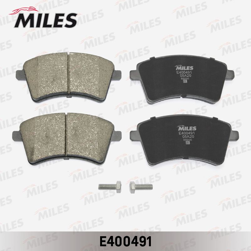 Комплект тормозных колодок, дисковый тормоз MILES E400491