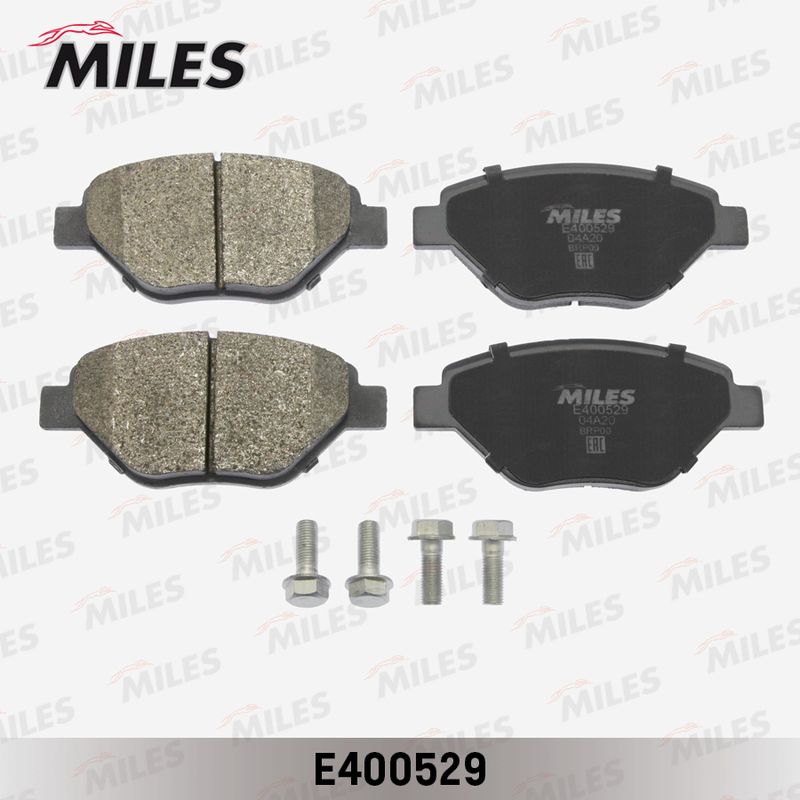 Комплект тормозных колодок, дисковый тормоз MILES E400529