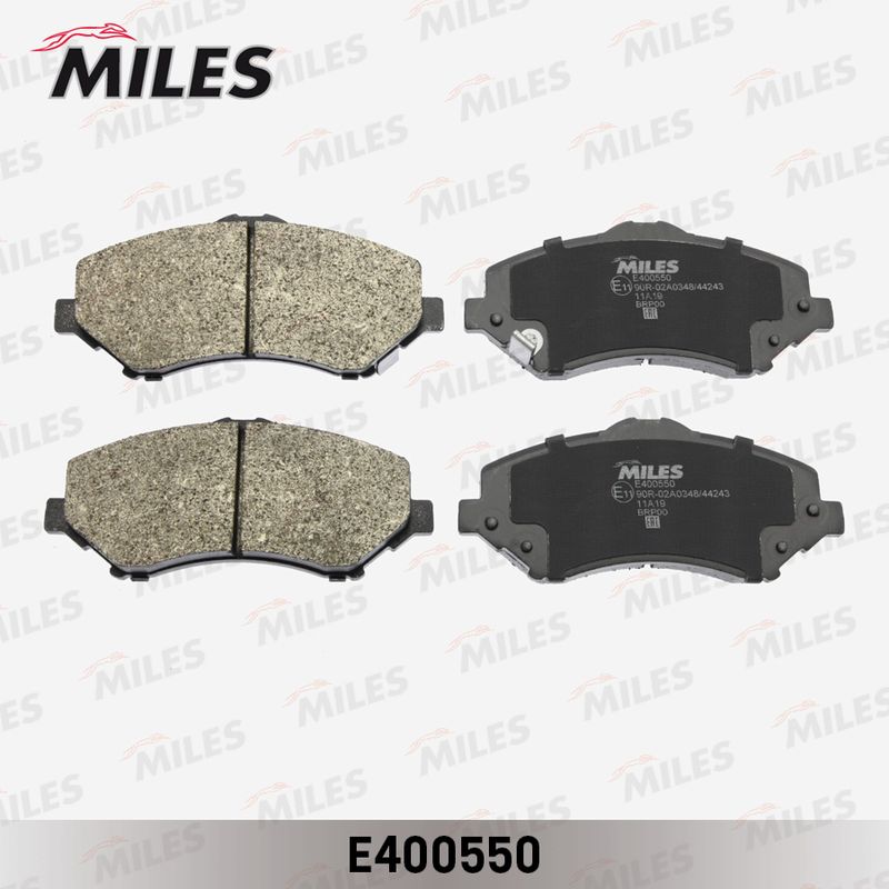 Комплект тормозных колодок, дисковый тормоз MILES E400550