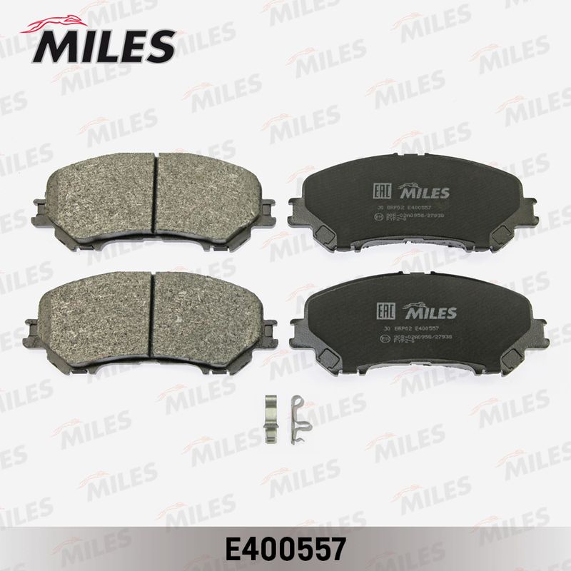 Комплект тормозных колодок, дисковый тормоз MILES E400557