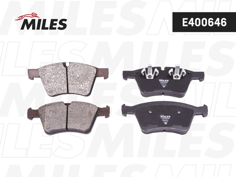 Комплект тормозных колодок, дисковый тормоз MILES E400646