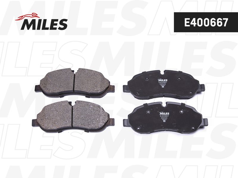 Комплект тормозных колодок, дисковый тормоз MILES E400667