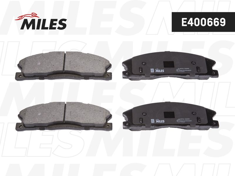 Комплект тормозных колодок, дисковый тормоз MILES E400669