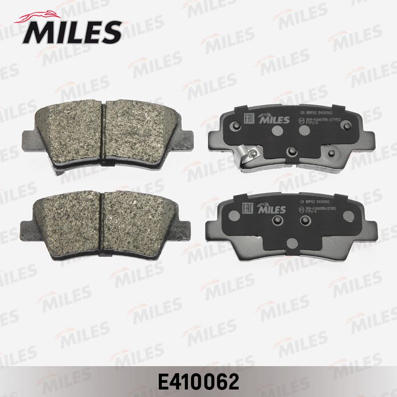 Комплект тормозных колодок, дисковый тормоз MILES E410062