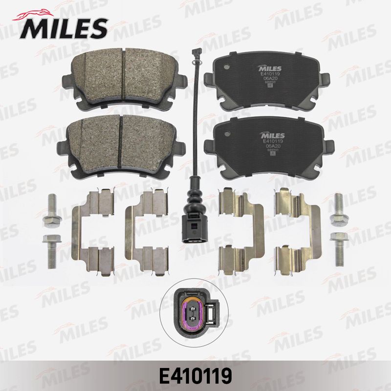 Комплект тормозных колодок, дисковый тормоз MILES E410119