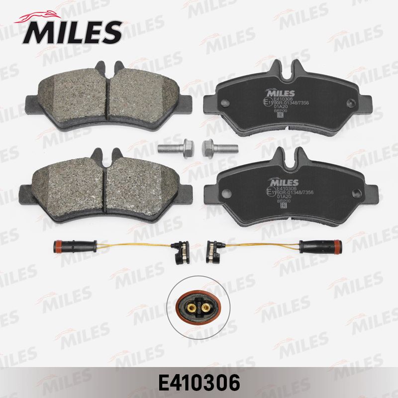 Комплект тормозных колодок, дисковый тормоз MILES E410306