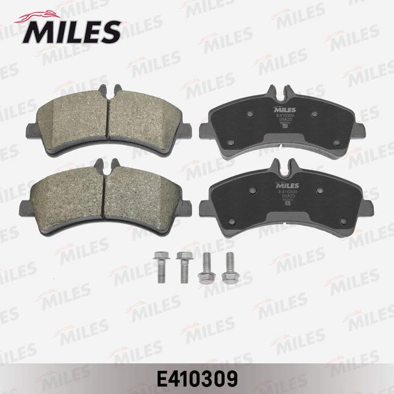 Комплект тормозных колодок, дисковый тормоз MILES E410309