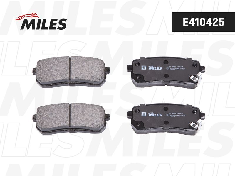 Комплект тормозных колодок, дисковый тормоз MILES E410425