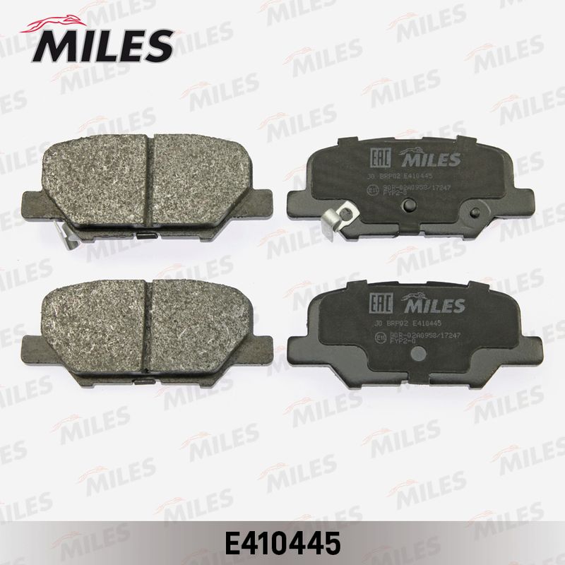 Комплект тормозных колодок, дисковый тормоз MILES E410445
