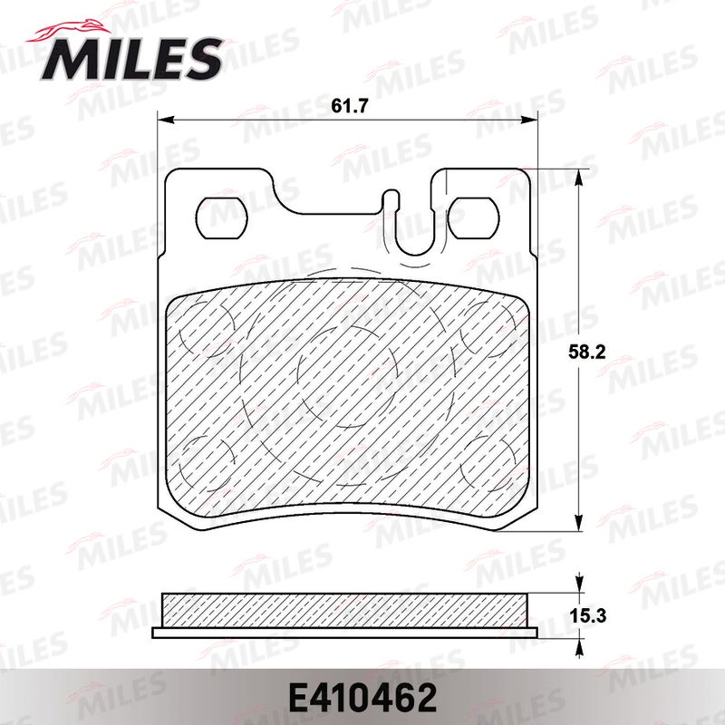Комплект тормозных колодок, дисковый тормоз MILES E410462