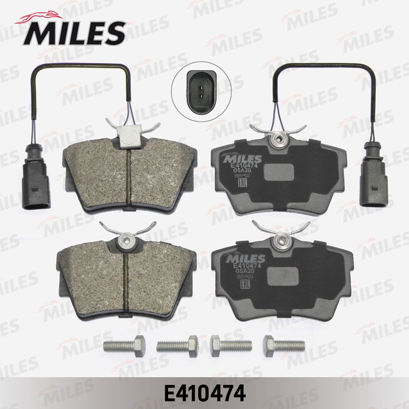 Комплект тормозных колодок, дисковый тормоз MILES E410474