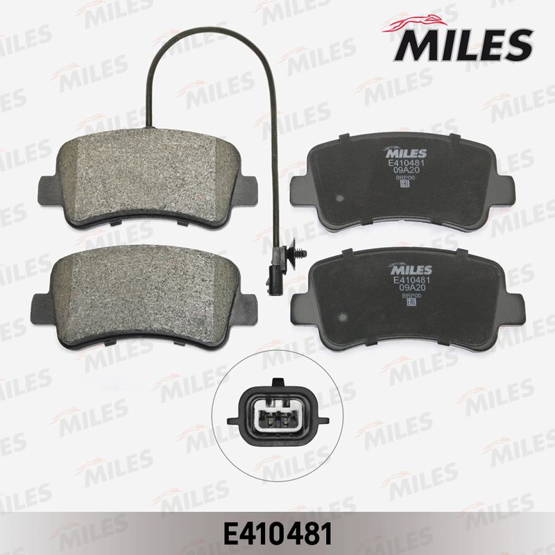 Комплект тормозных колодок, дисковый тормоз MILES E410481