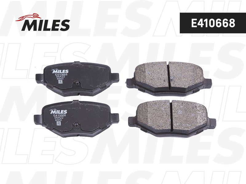 Комплект тормозных колодок, дисковый тормоз MILES E410668