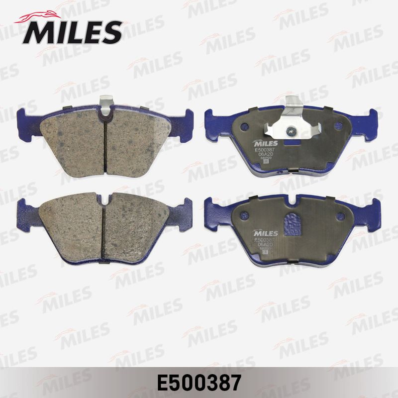 Комплект тормозных колодок, дисковый тормоз MILES E500387
