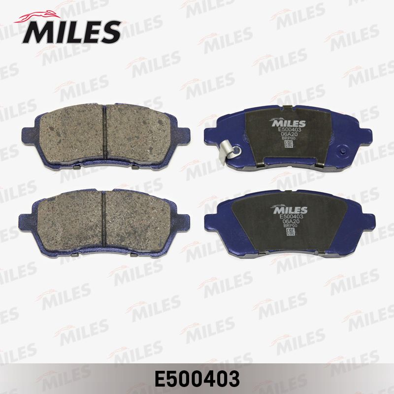 Комплект тормозных колодок, дисковый тормоз MILES E500403