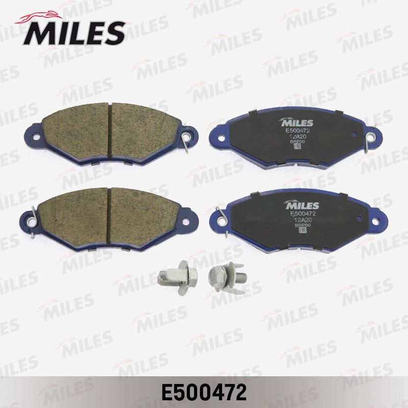 Комплект тормозных колодок, дисковый тормоз MILES E500472