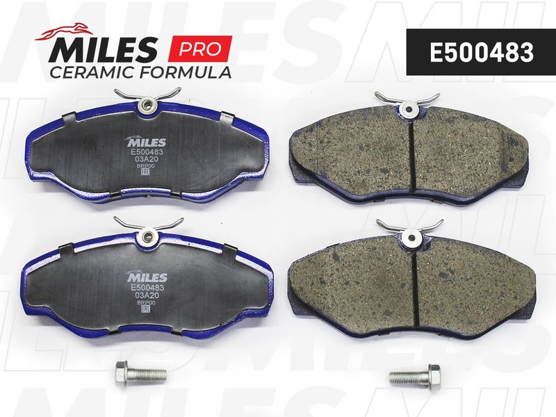 Комплект тормозных колодок, дисковый тормоз MILES E500483