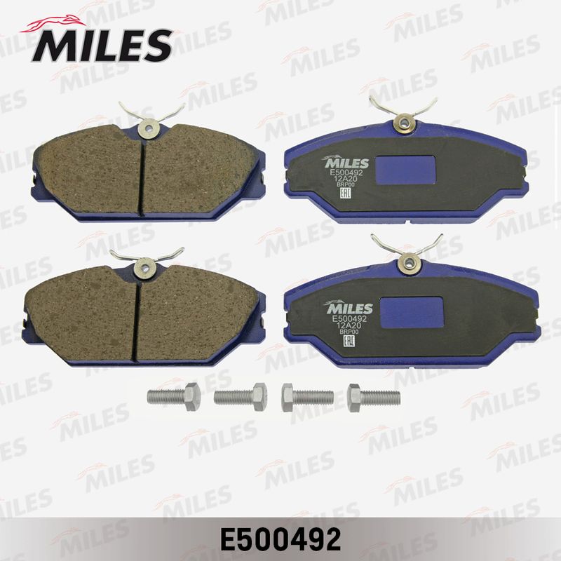 Комплект тормозных колодок, дисковый тормоз MILES E500492