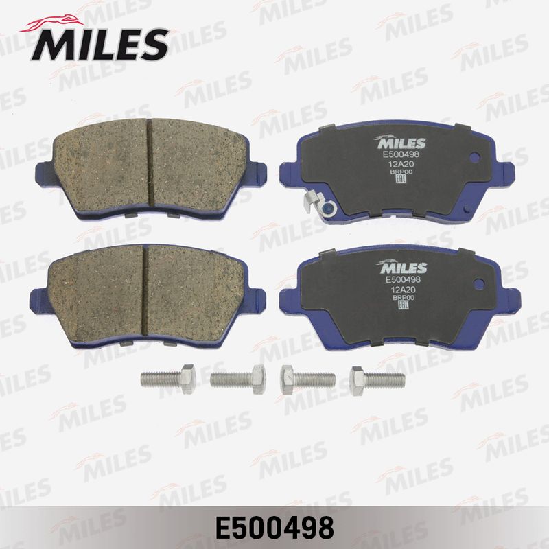 Комплект тормозных колодок, дисковый тормоз MILES E500498