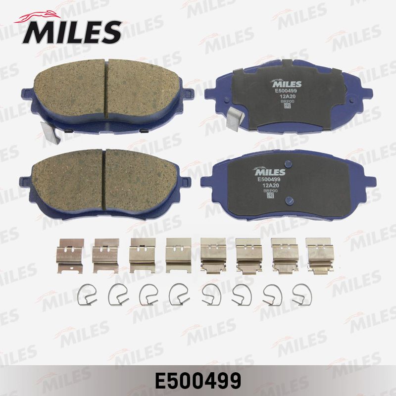 Комплект тормозных колодок, дисковый тормоз MILES E500499