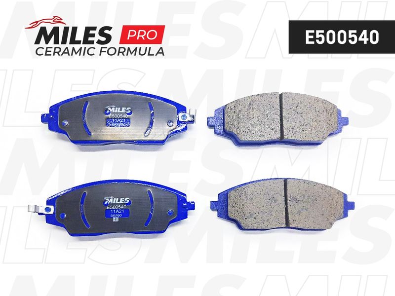 Комплект тормозных колодок, дисковый тормоз MILES E500540