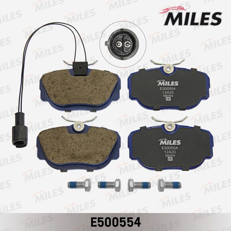 Комплект тормозных колодок, дисковый тормоз MILES E500554