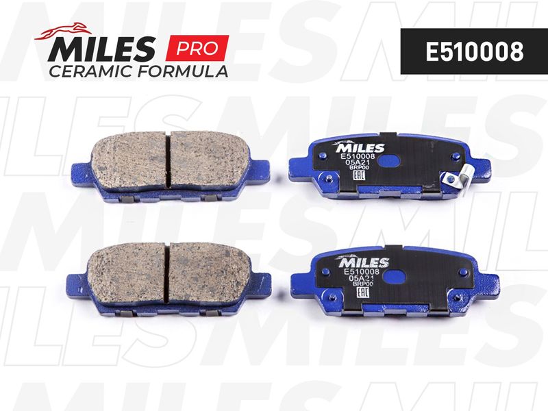 Комплект тормозных колодок, дисковый тормоз MILES E510008