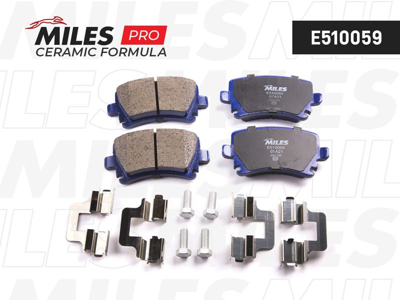 Комплект тормозных колодок, дисковый тормоз MILES E510059