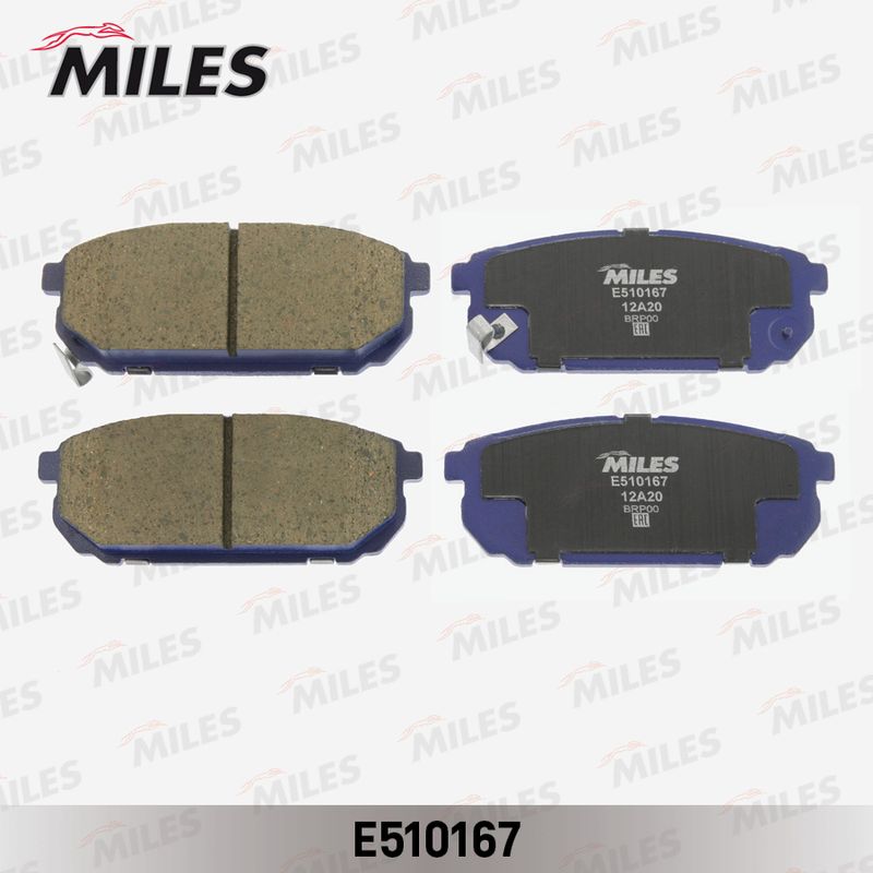 Комплект тормозных колодок, дисковый тормоз MILES E510167