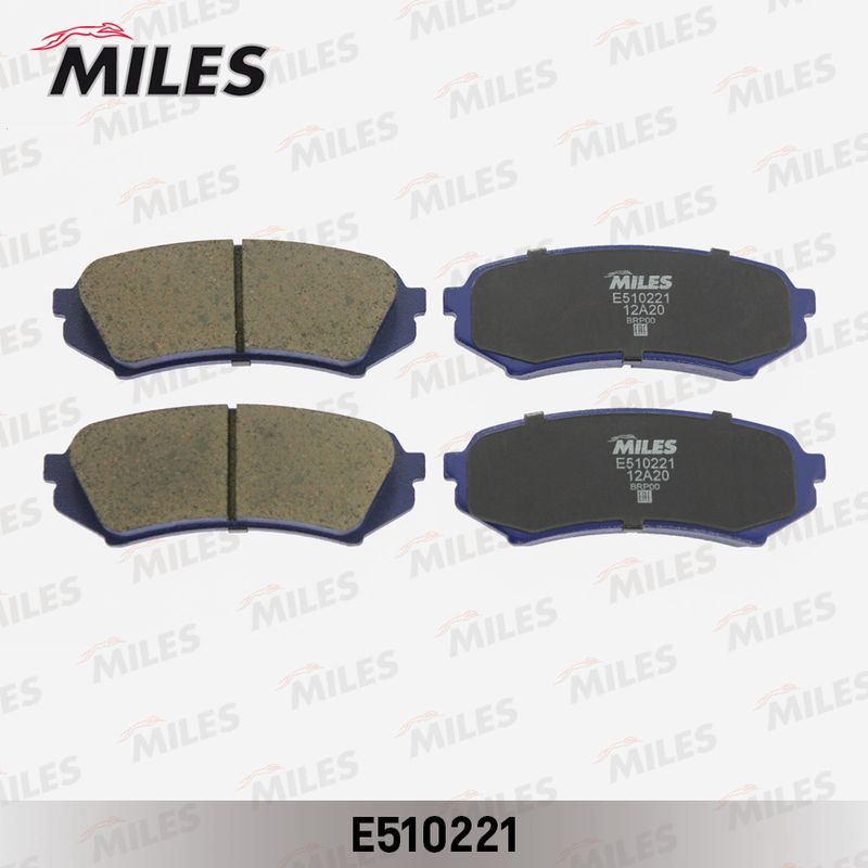 Комплект тормозных колодок, дисковый тормоз MILES E510221