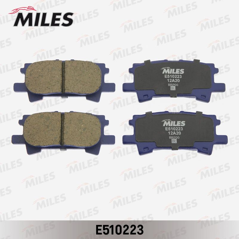 Комплект тормозных колодок, дисковый тормоз MILES E510223