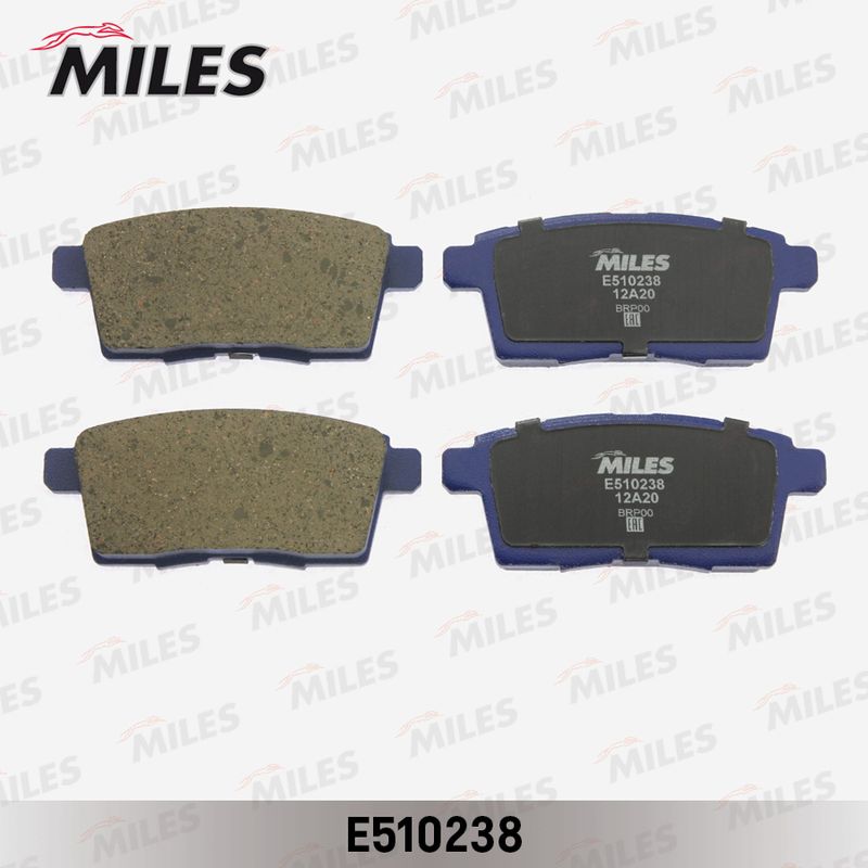 Комплект тормозных колодок, дисковый тормоз MILES E510238