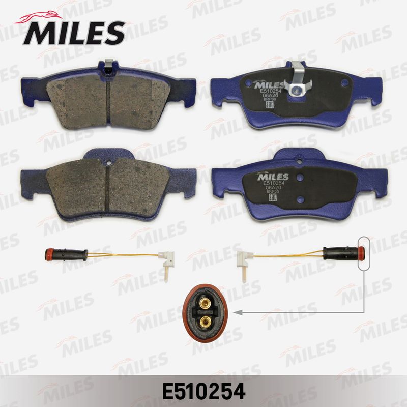 Комплект тормозных колодок, дисковый тормоз MILES E510254