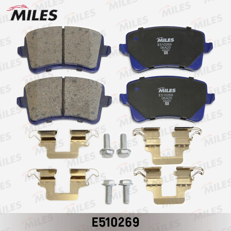 Комплект тормозных колодок, дисковый тормоз MILES E510269