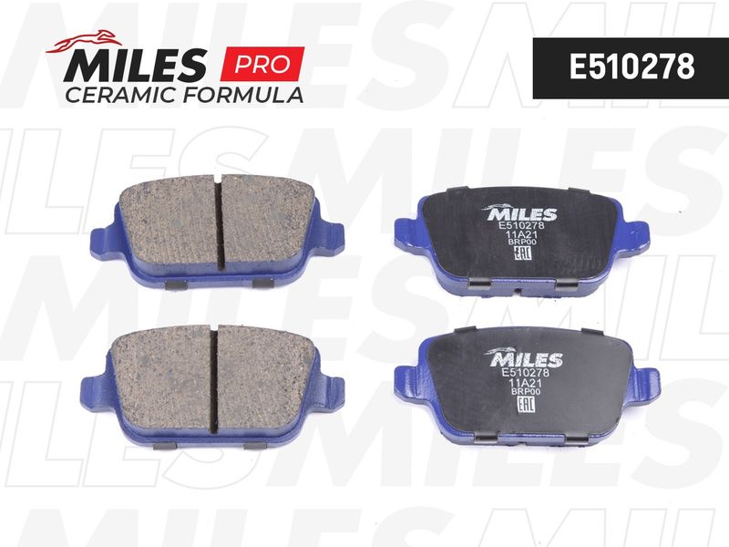 Комплект тормозных колодок, дисковый тормоз MILES E510278