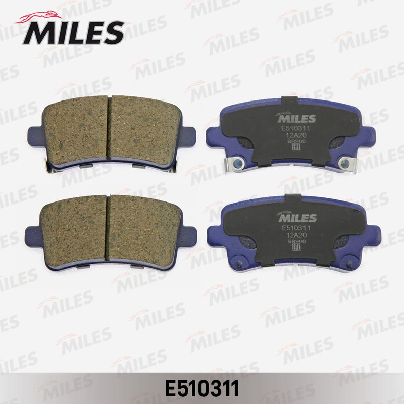 Комплект тормозных колодок, дисковый тормоз MILES E510311