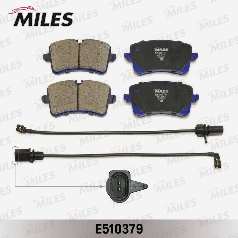 Комплект тормозных колодок, дисковый тормоз MILES E510379