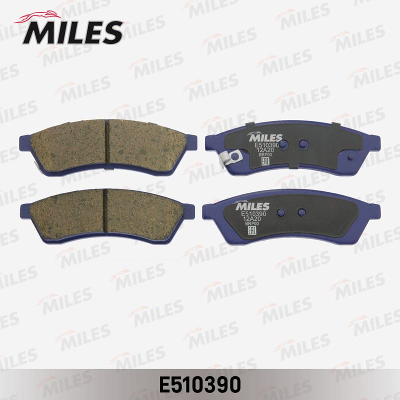 Комплект тормозных колодок, дисковый тормоз MILES E510390