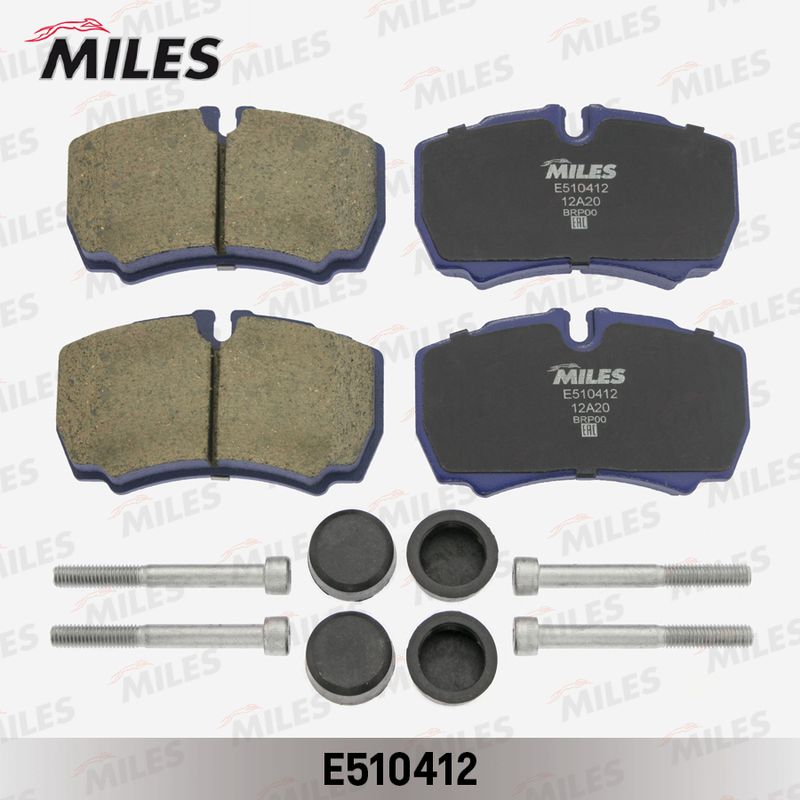 Комплект тормозных колодок, дисковый тормоз MILES E510412